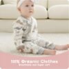 100% Organic Cotton Soft 0-6 Months Unisex Footless Newborn Baby Sleepers Pajamas Romper Boys Girls Long Sleeve