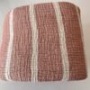 100% Cotton Muslin Striped Throw Blanket, 4 Layers Bedspread, Soft Turkish Cotton Muslin Bed Cover, Reversible Coverlet, Brick Red (Throw 47x71-120x180cm)